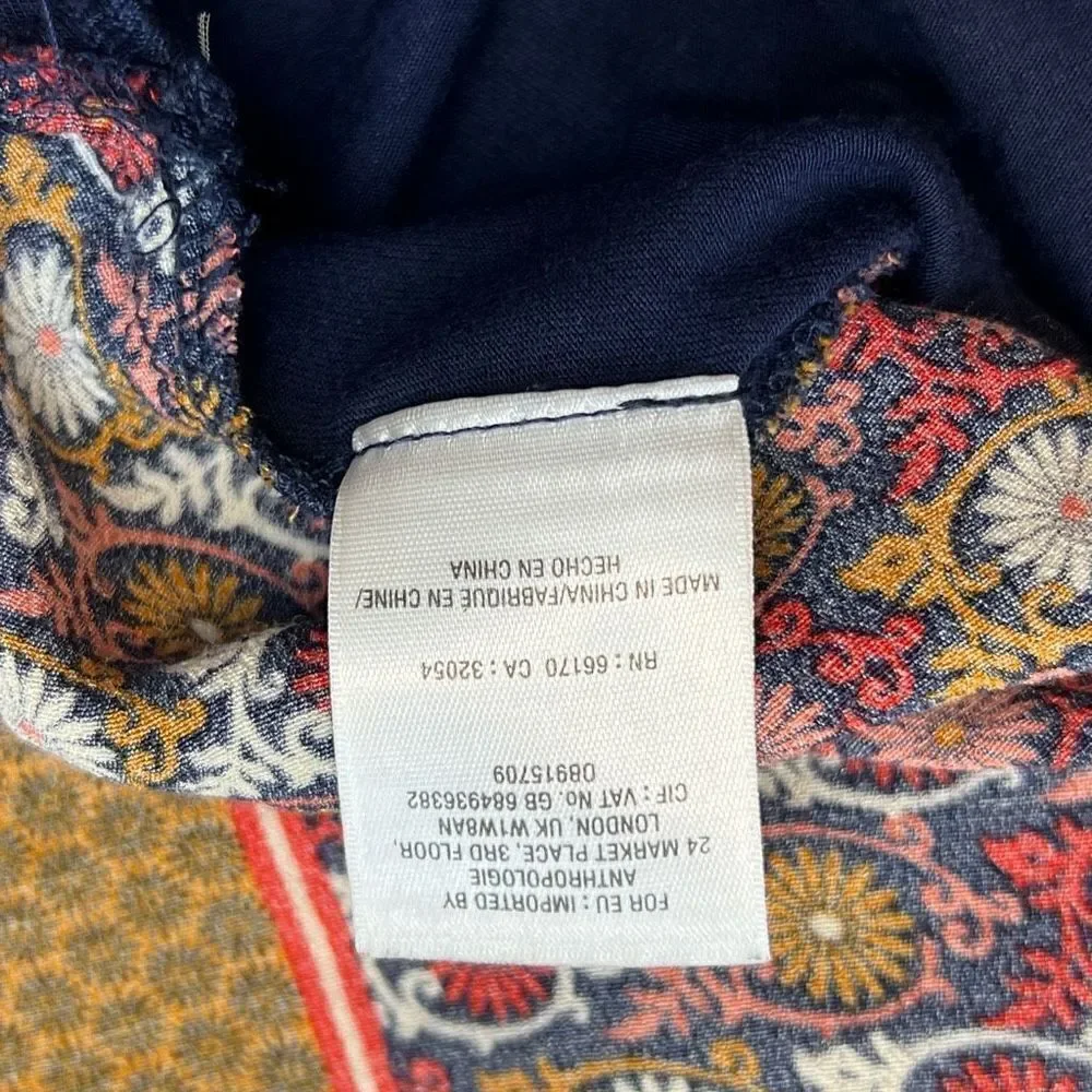 Anthropologie Vanessa Virginia Printed Sleeveless Blouse Women’s Large - Picture 8 of 12